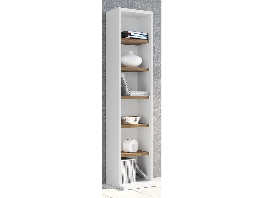Stand Rack Elementa White / Honey oak H. 92 x W. 21 x D. 20 cm