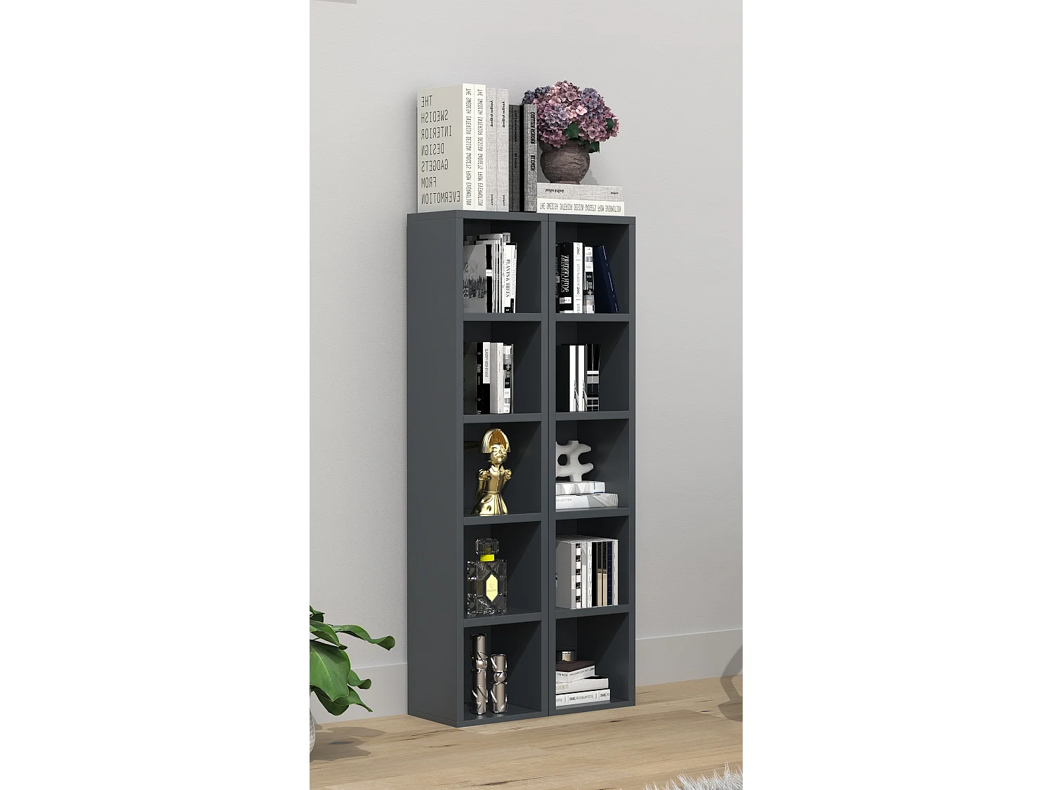 Stand Rack Megosa Anthracite H. 187 x W. 20 x D. 17 cm