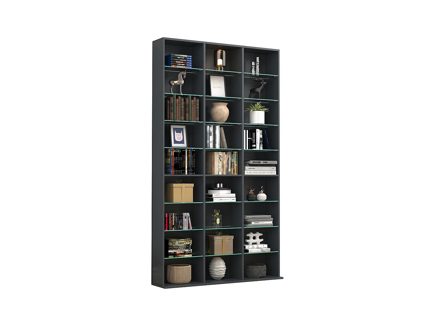 Stand Rack Zilas Anthracite H. 181 x W. 102 x D. 23 cm