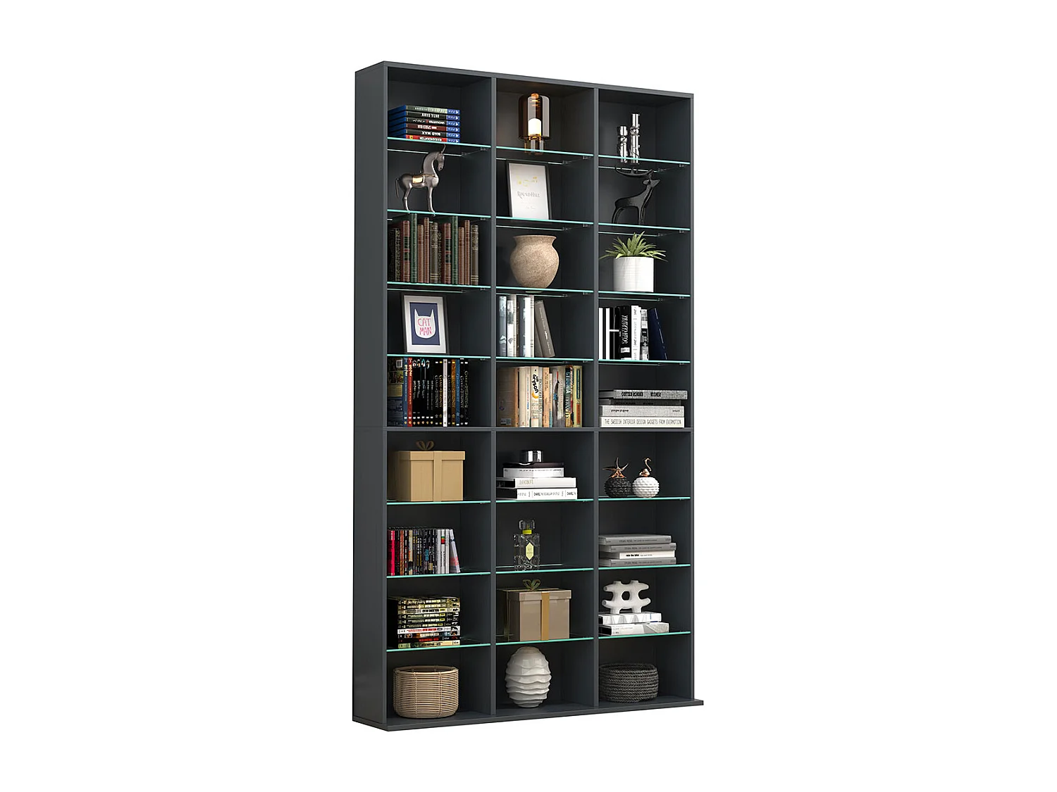 Stand Rack Zilas Anthracite H. 181 x W. 102 x D. 23 cm