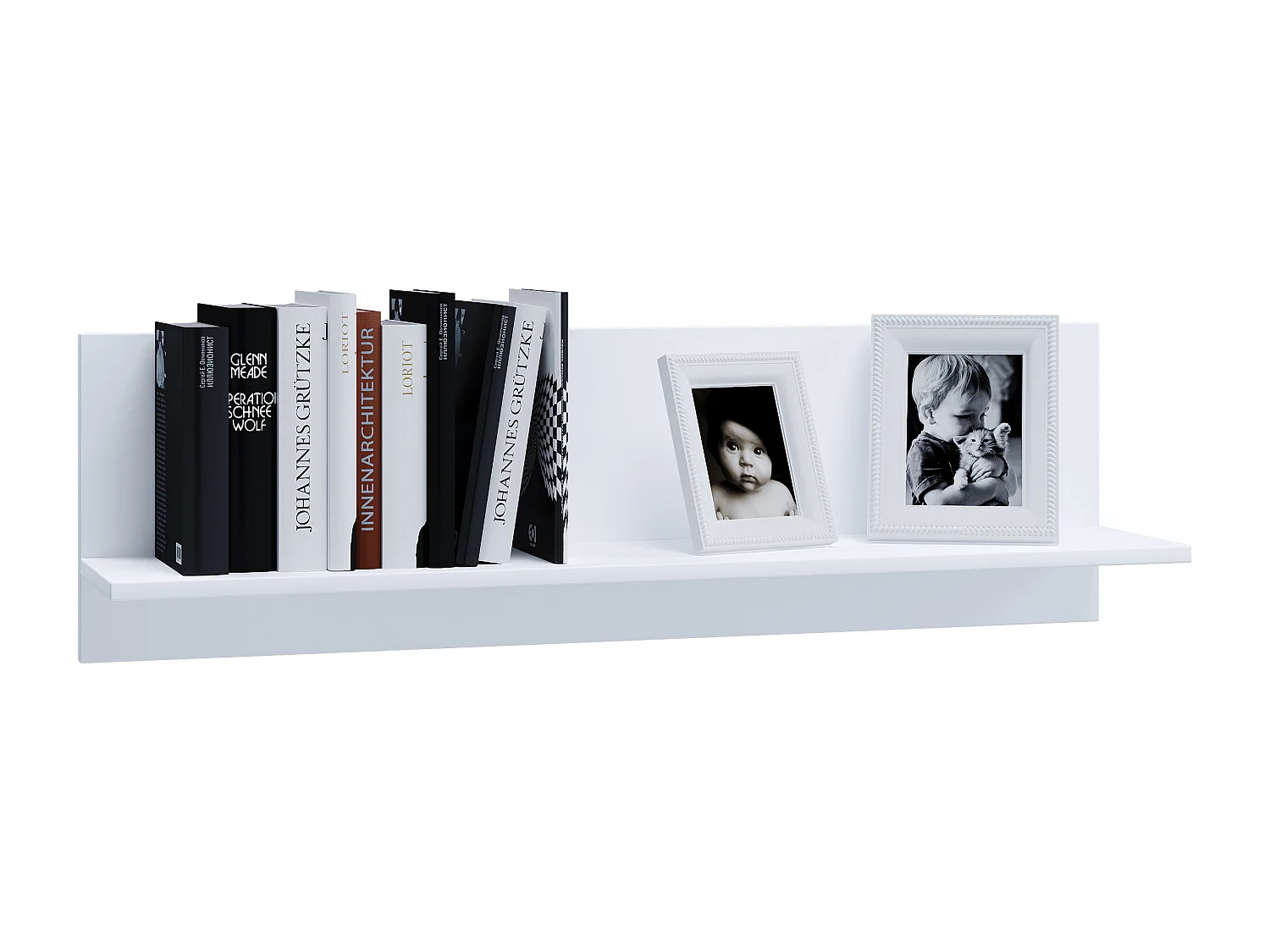 Wall Rack Usilo White H. 30 x W. 102 x D. 20 cm