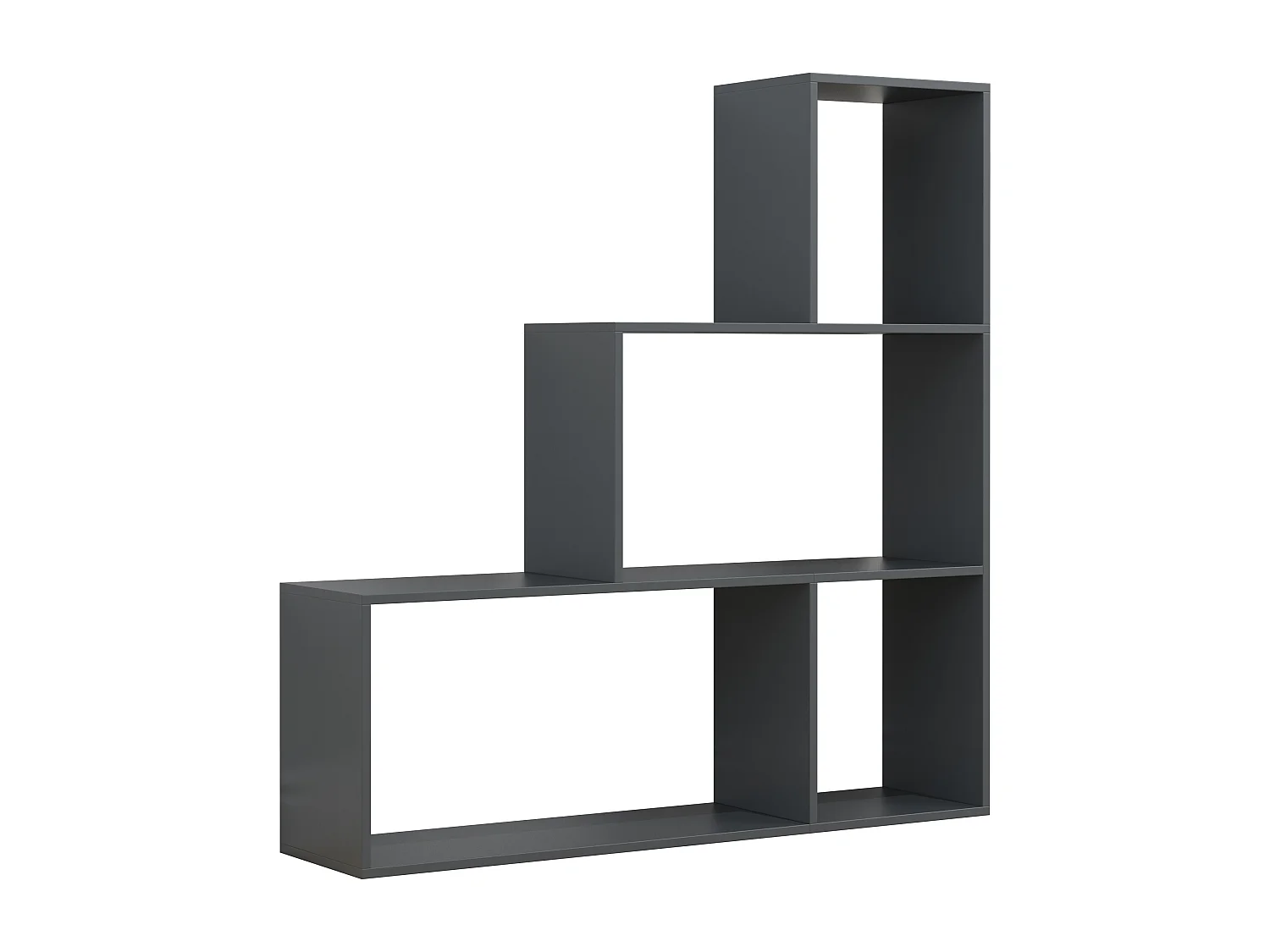 VCM Wood Stand Stair Shelf Stepped Shelf Shelf Room Divider Bookshelf Dubila M (Anthracite)