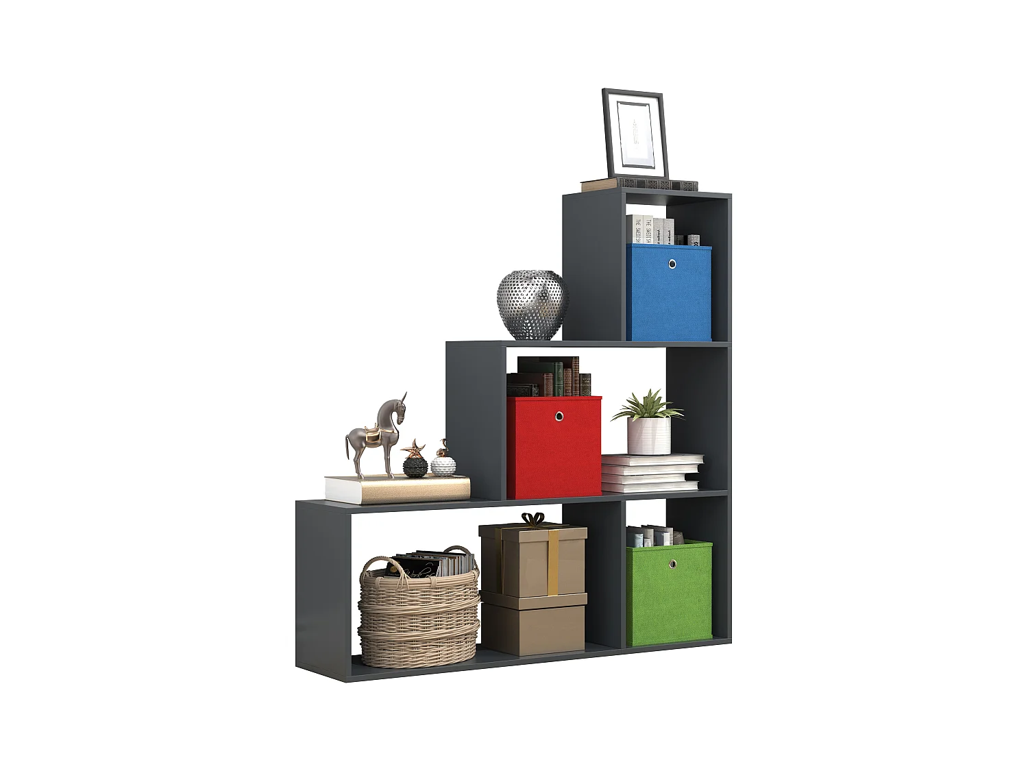 Holz Regal Raumteiler Standregal Bücher Dubila M