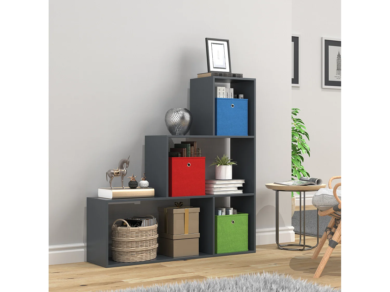 Stand Rack Dubila Anthracite H. 123 x W. 117 x D. 29 cm