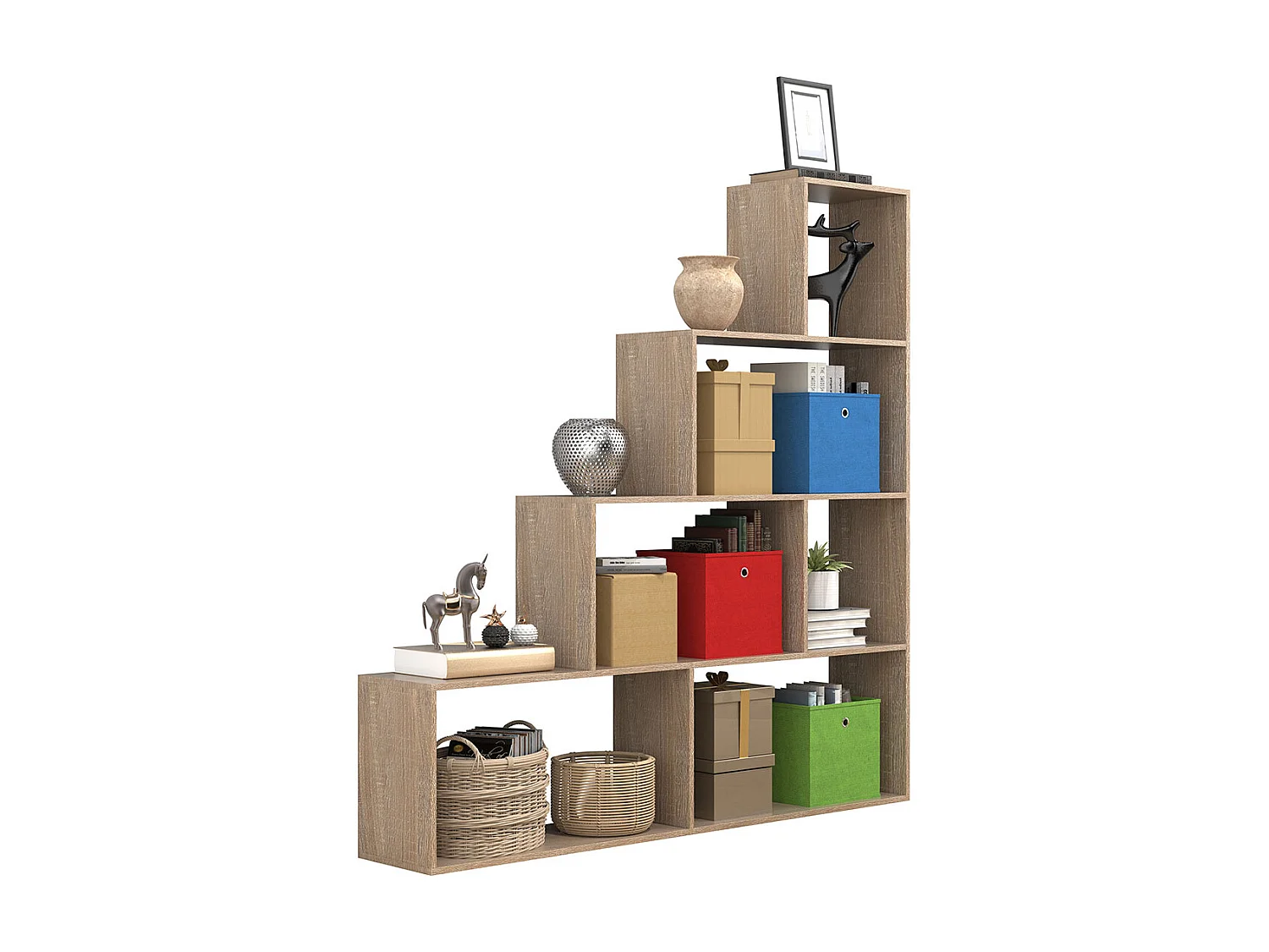 Holz Regal Raumteiler Standregal Bücher Dubila L