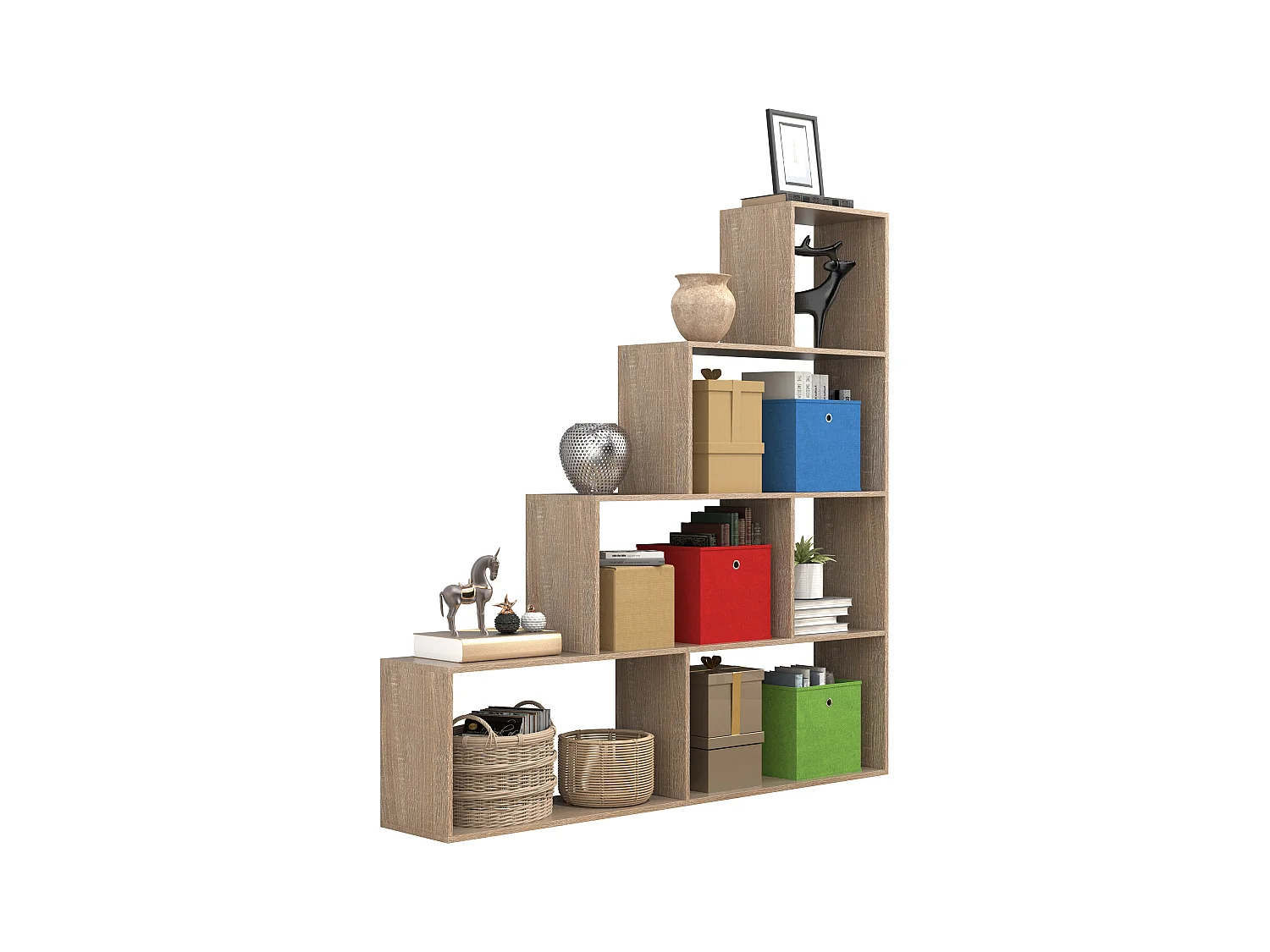 Holz Regal Raumteiler Standregal Bücher Dubila L