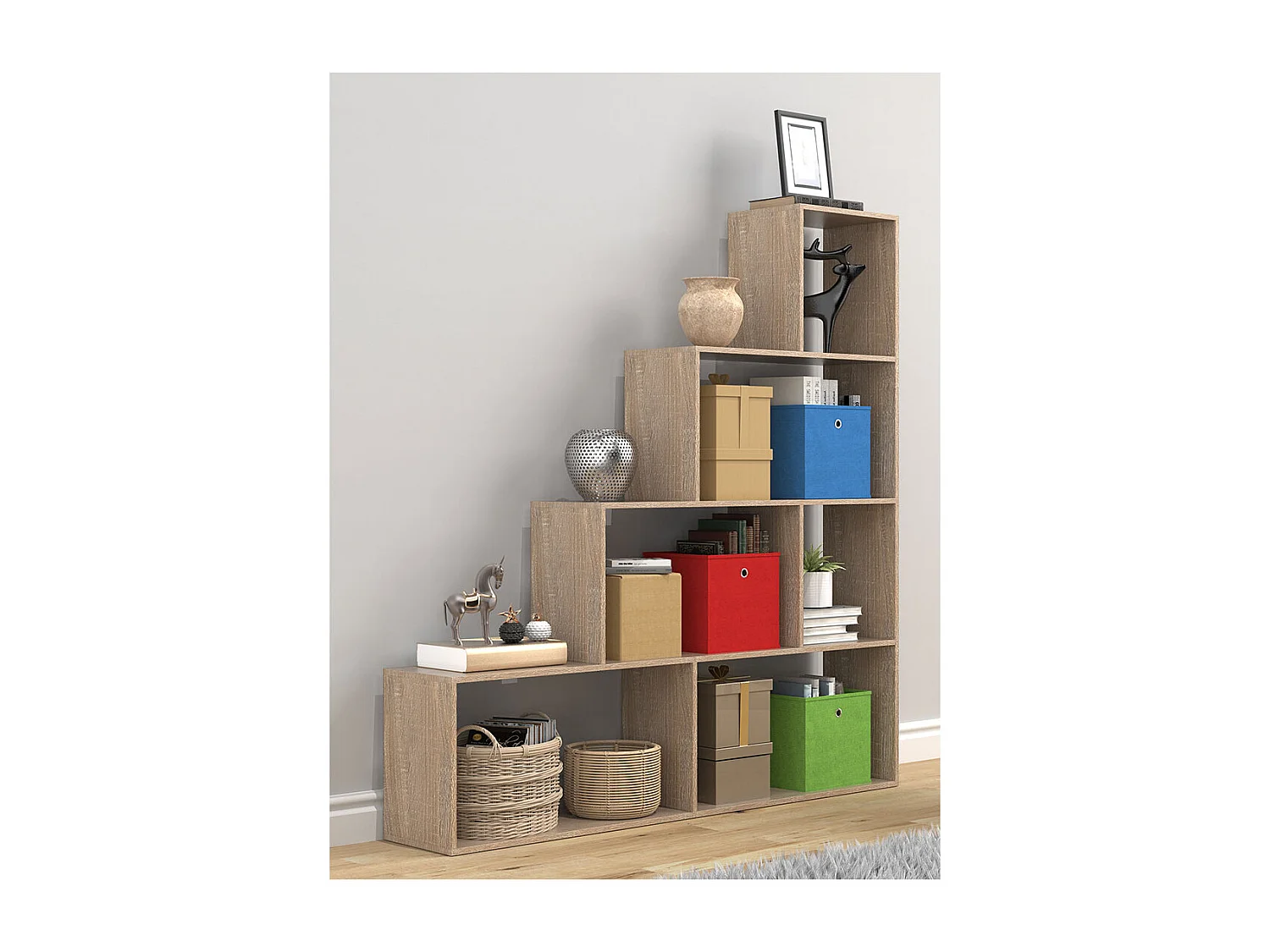 Stand Rack Dubila Sonoma Oak H. 163 x W. 155 x D. 29 cm