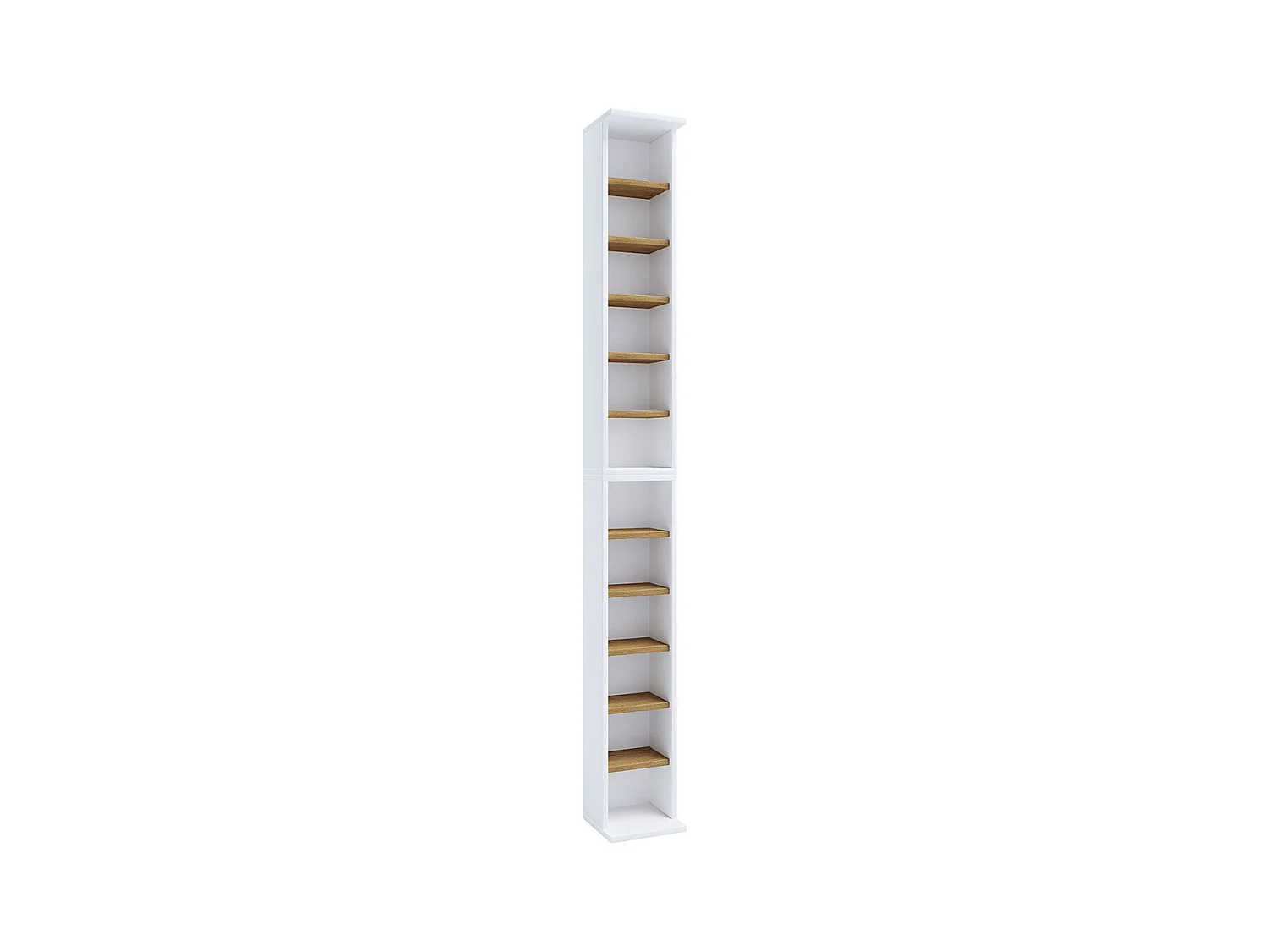 Stand Rack Bigol White / Honey oak H. 180 x W. 21 x D. 20 cm