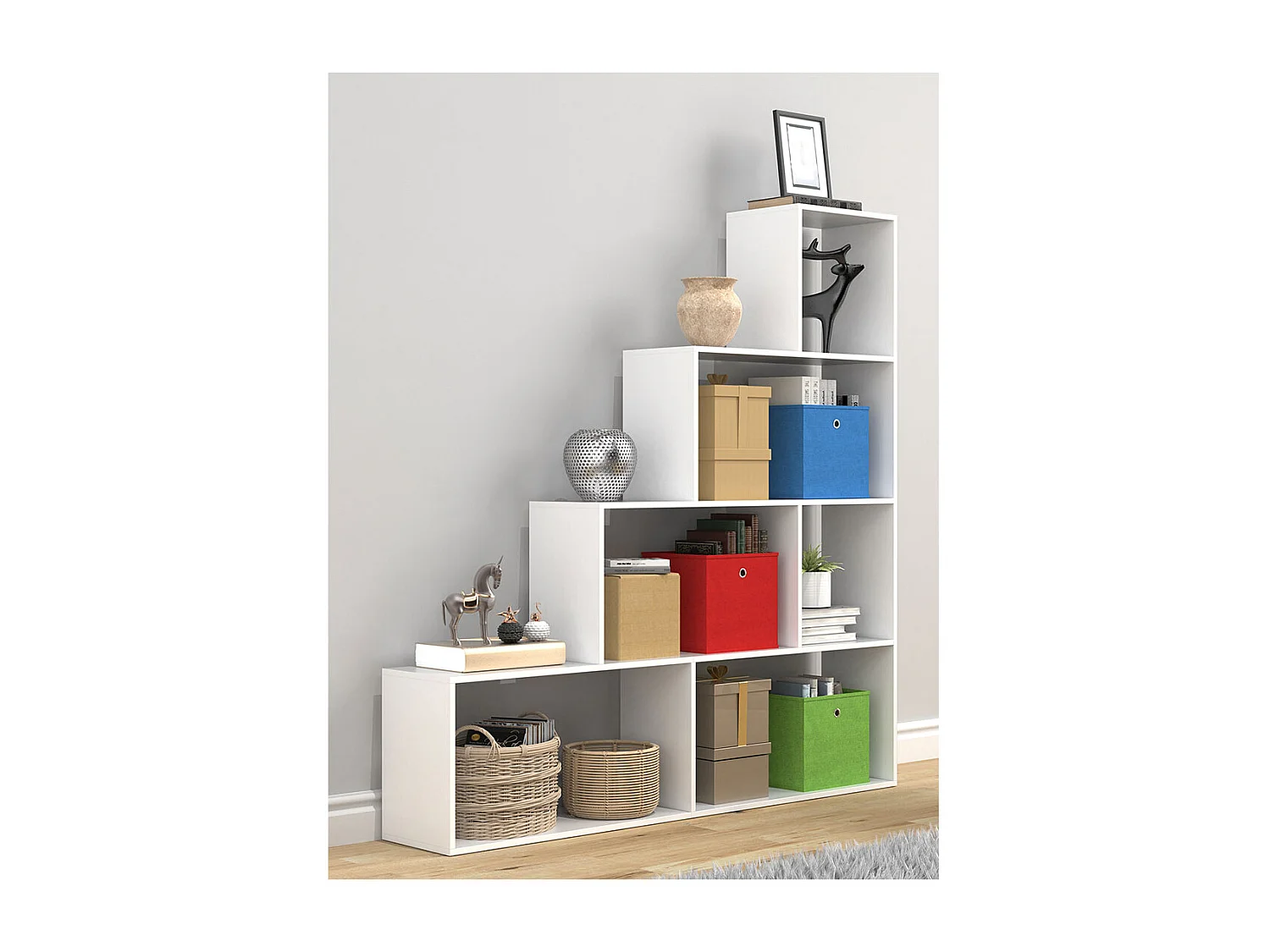 Holz Regal Raumteiler Standregal Bücher Dubila L