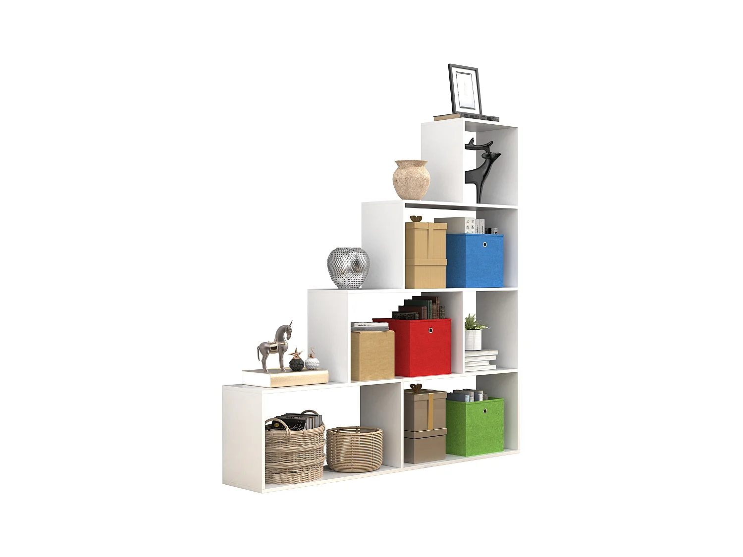 Holz Regal Raumteiler Standregal Bücher Dubila L