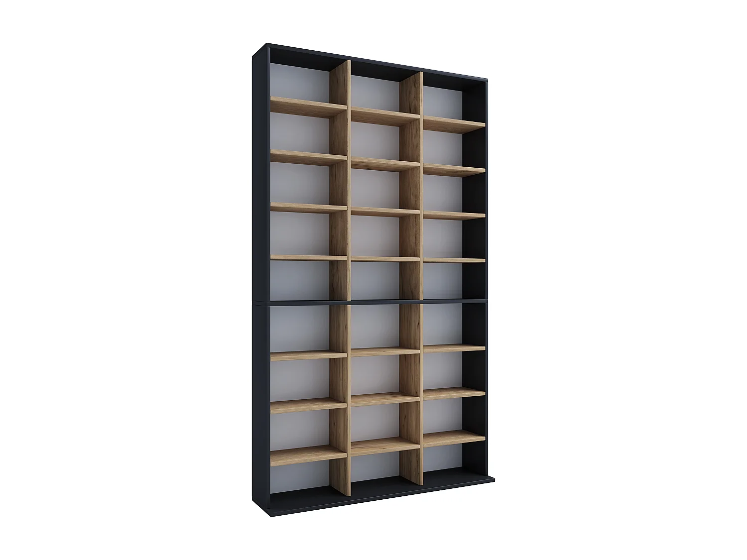 Stand Rack Megosa Anthracite / honey oak H. 181 x W. 102 x D. 23 cm