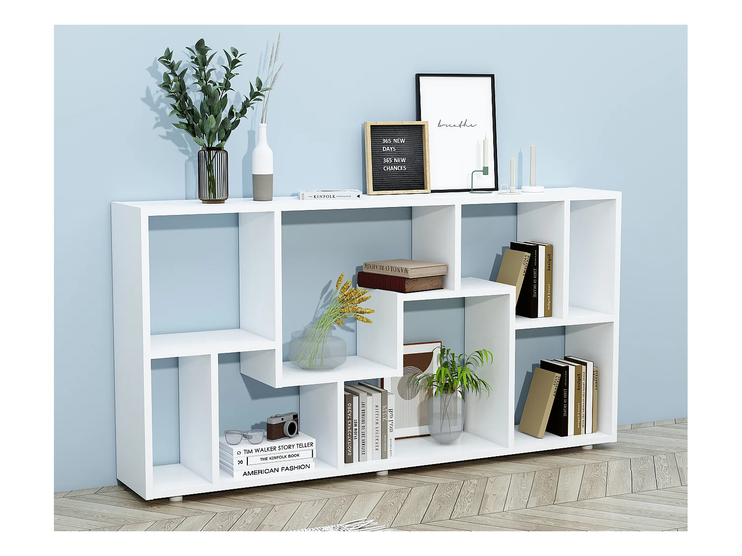 Stand Rack Lanisa White H. 58 x W. 116 x D. 20 cm