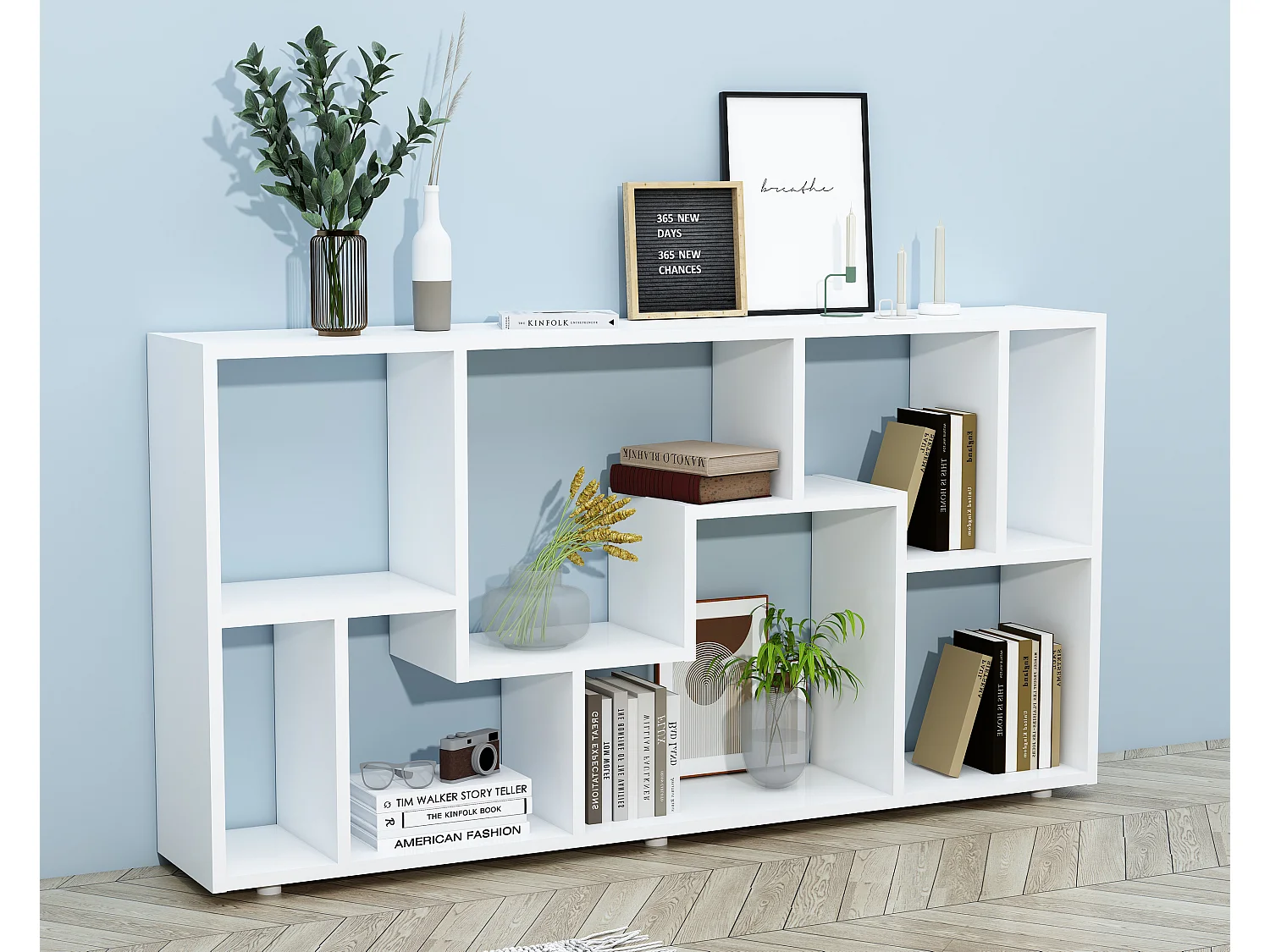 Stand Rack Lanisa White H. 58 x W. 116 x D. 20 cm