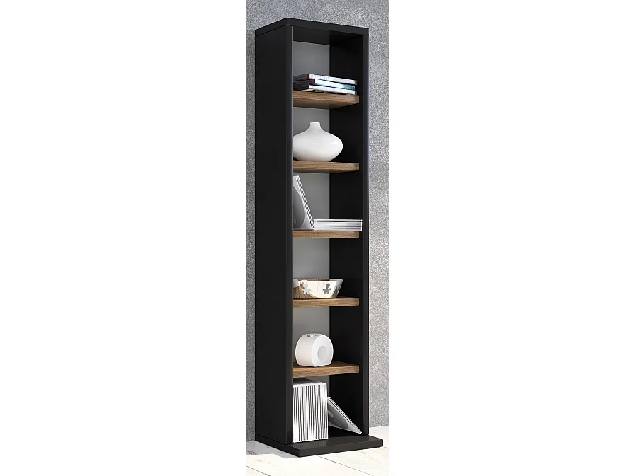Stand Rack Elementa Anthracite / honey oak H. 92 x W. 21 x D. 20 cm