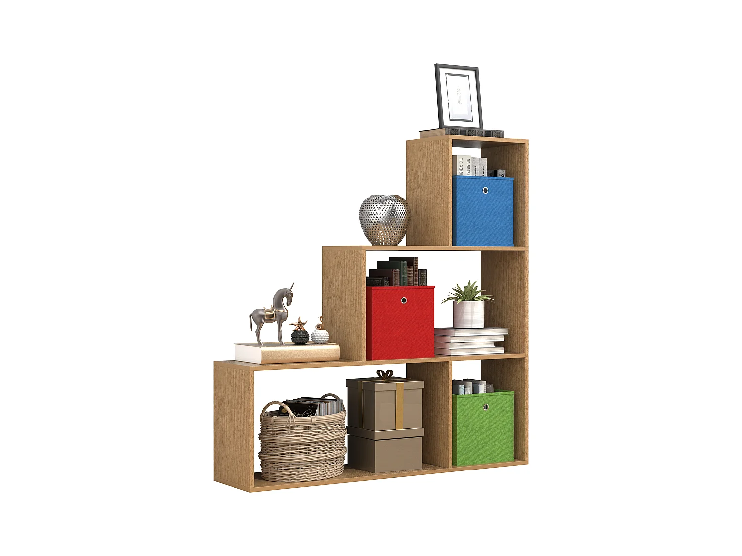 Holz Regal Raumteiler Standregal Bücher Dubila M