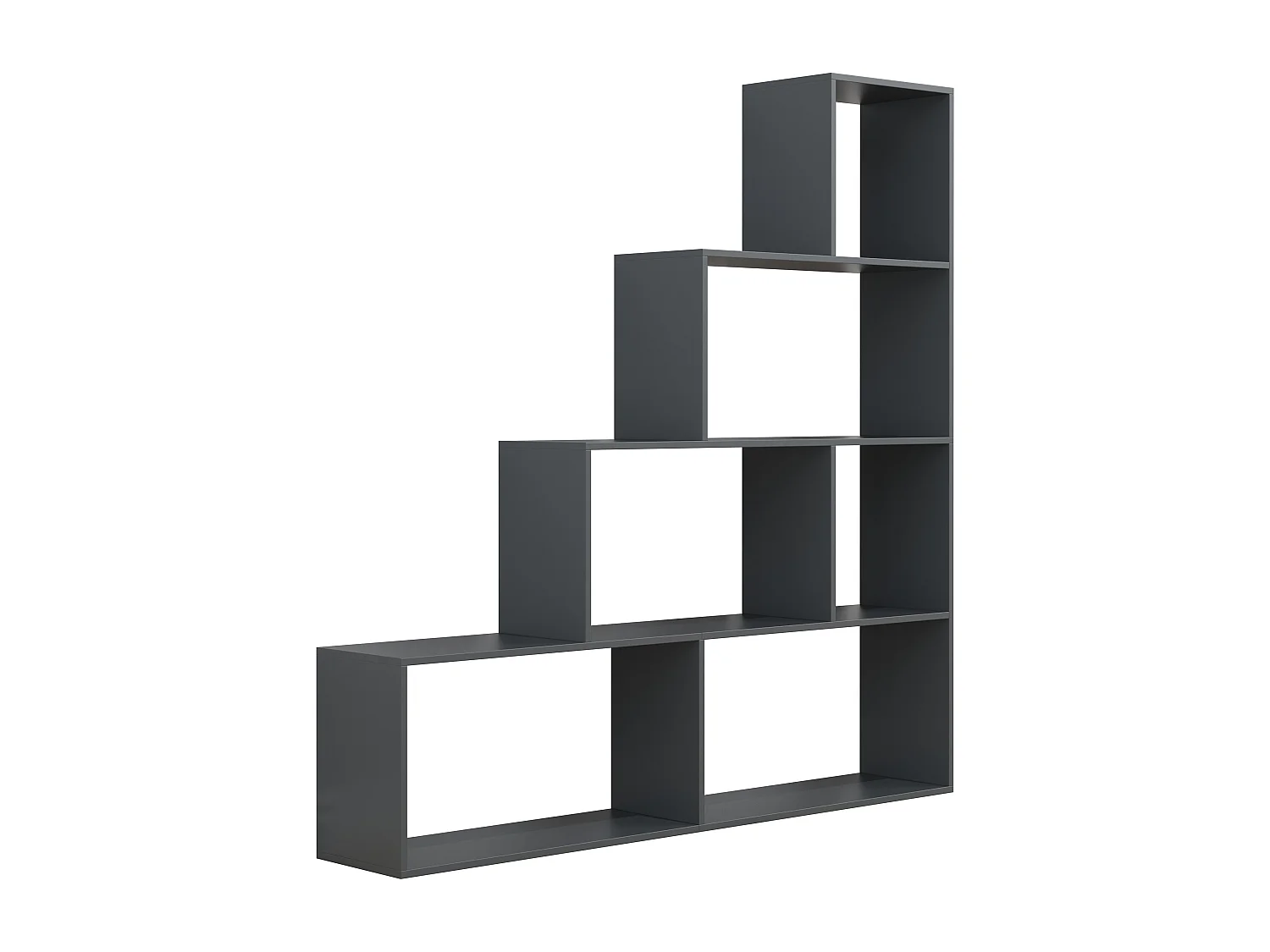 VCM Wood Stand Stair Shelf Stepped Shelf Shelf Room Divider Bookshelf Dubila L (Anthracite)