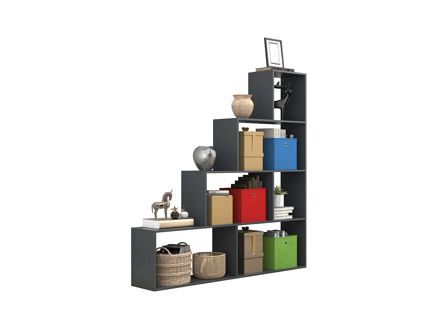Holz Regal Raumteiler Standregal Bücher Dubila L