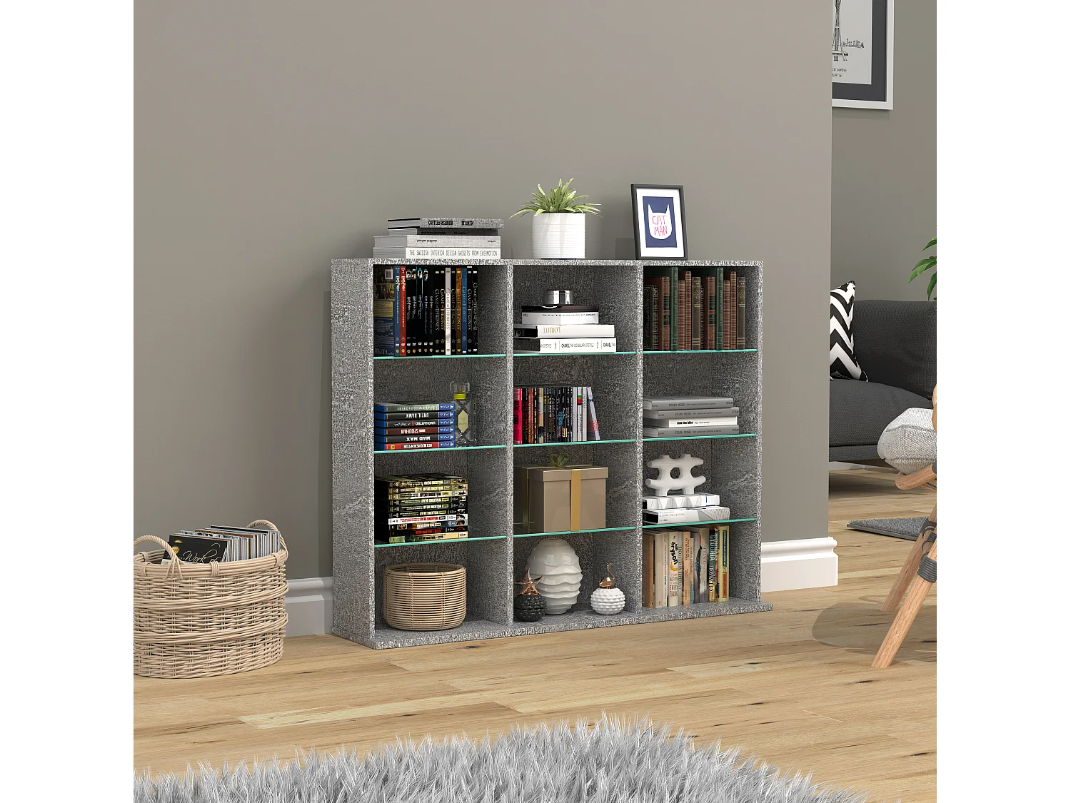 Holz CD DVD Standregal Bücherregal Regal Zilas L