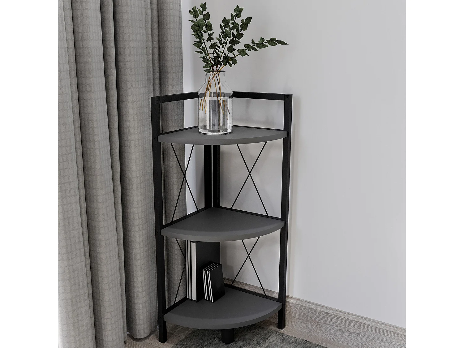 Stand Rack Insasi Anthracite H. 87 x W. 34 x D. 34 cm