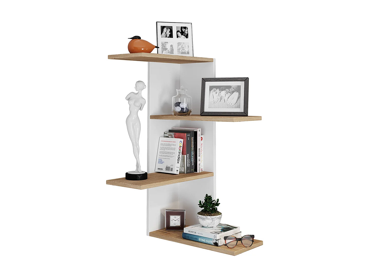 Holz Wandregal Hängeregal Eckregal Regal Balos