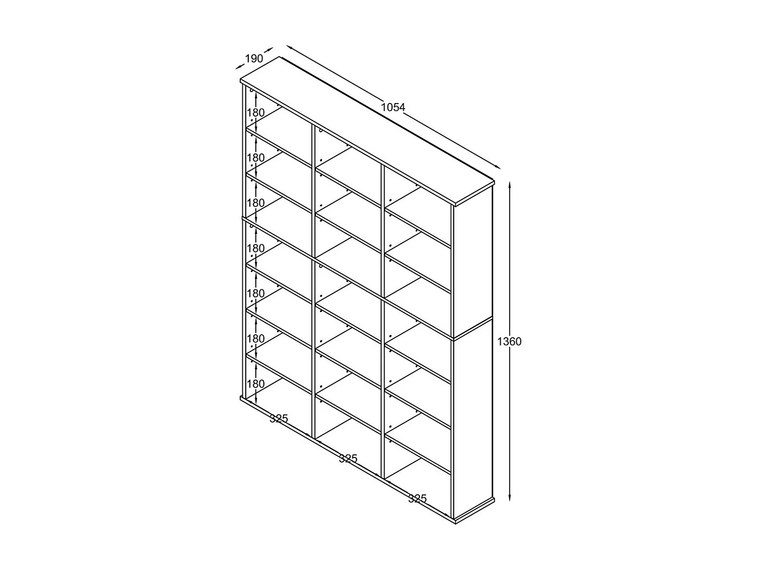 Stand Rack Megosa Book H. 136 x W. 105 x D. 19 cm
