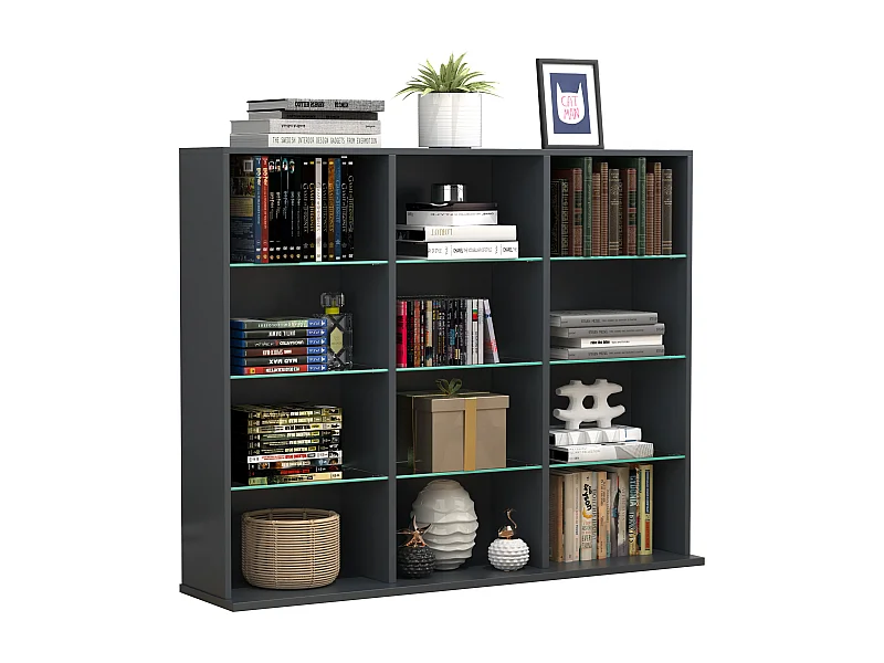 Holz CD DVD Standregal Bücherregal Regal Zilas L