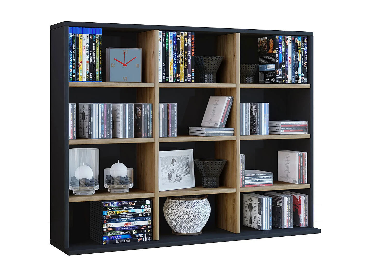 Holz CD DVD Standregal Bücherregal Regal Megosa L