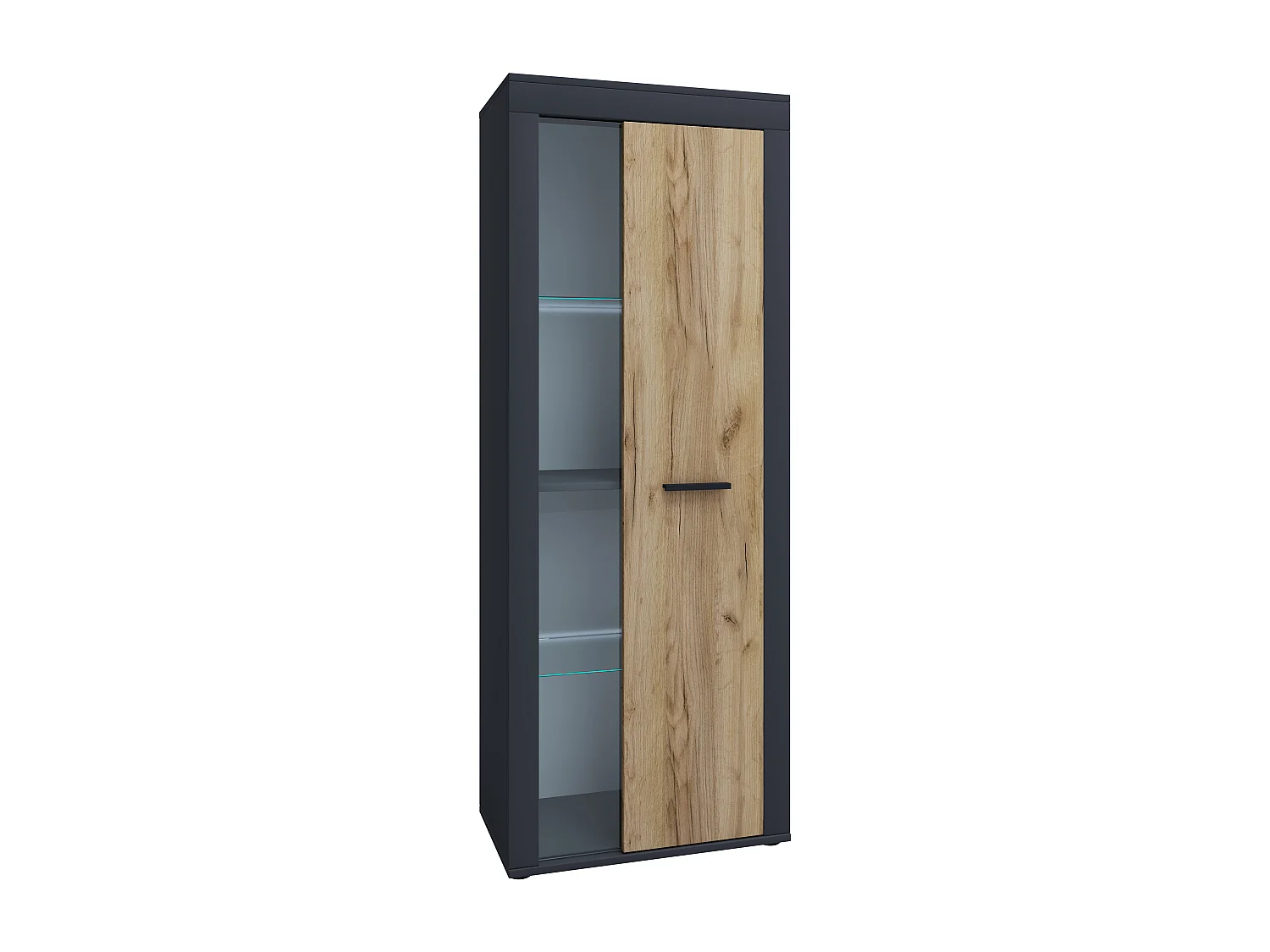 Schrank Vitrine Wohnzimmer Holz Glas Usilo