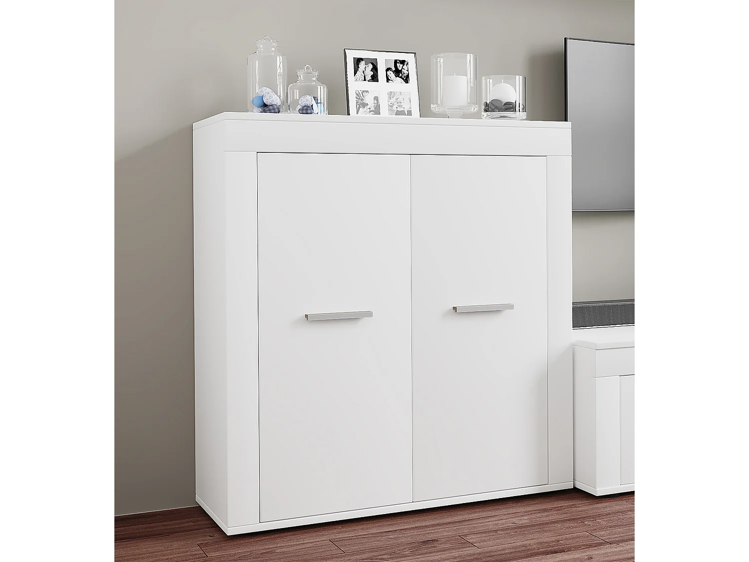 Holz Kommode Sideboard Anrichte Usilo 2 Drehtüren