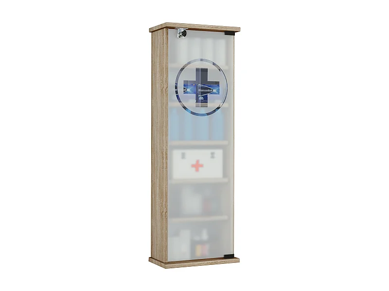 Medical cabinet Omal Sonoma Oak H. 92 x W. 31 x D. 18 cm