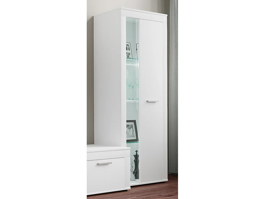 Schrank Vitrine Wohnzimmer Holz Glas Usilo