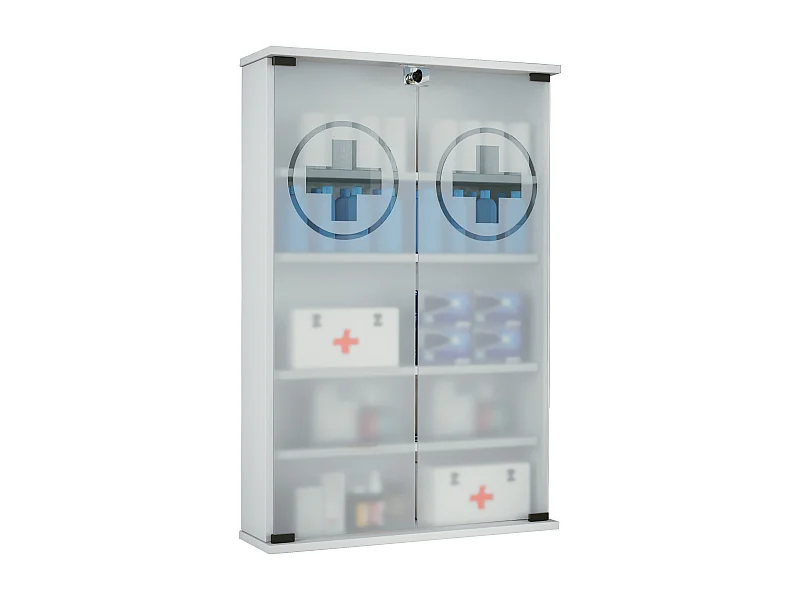 Medical cabinet Janula White H. 91 x W. 60 x D. 17 cm