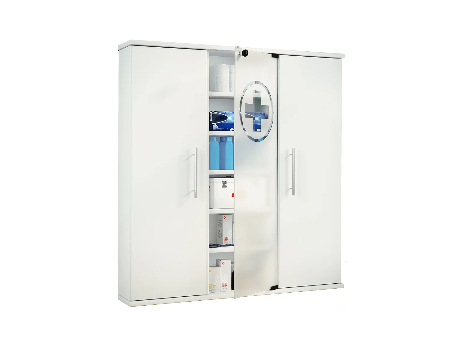 Medical cabinet Santila white H. 92 x W. 88 x D. 18 cm