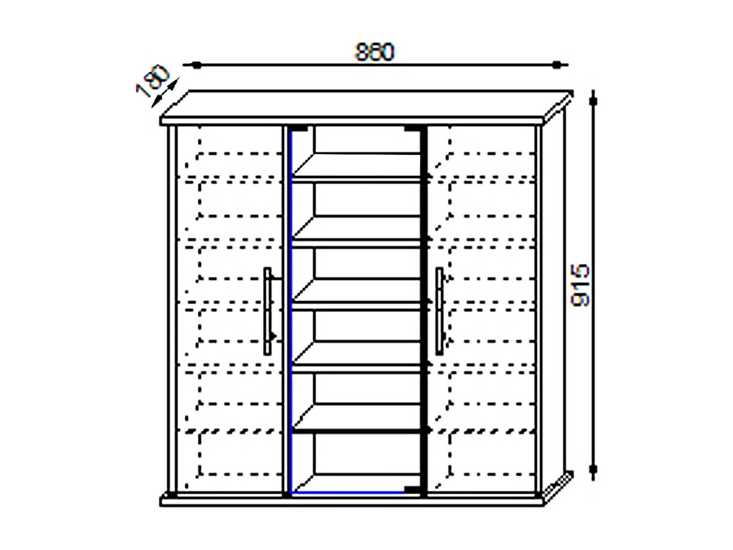 Medical cabinet Santila white H. 92 x W. 88 x D. 18 cm