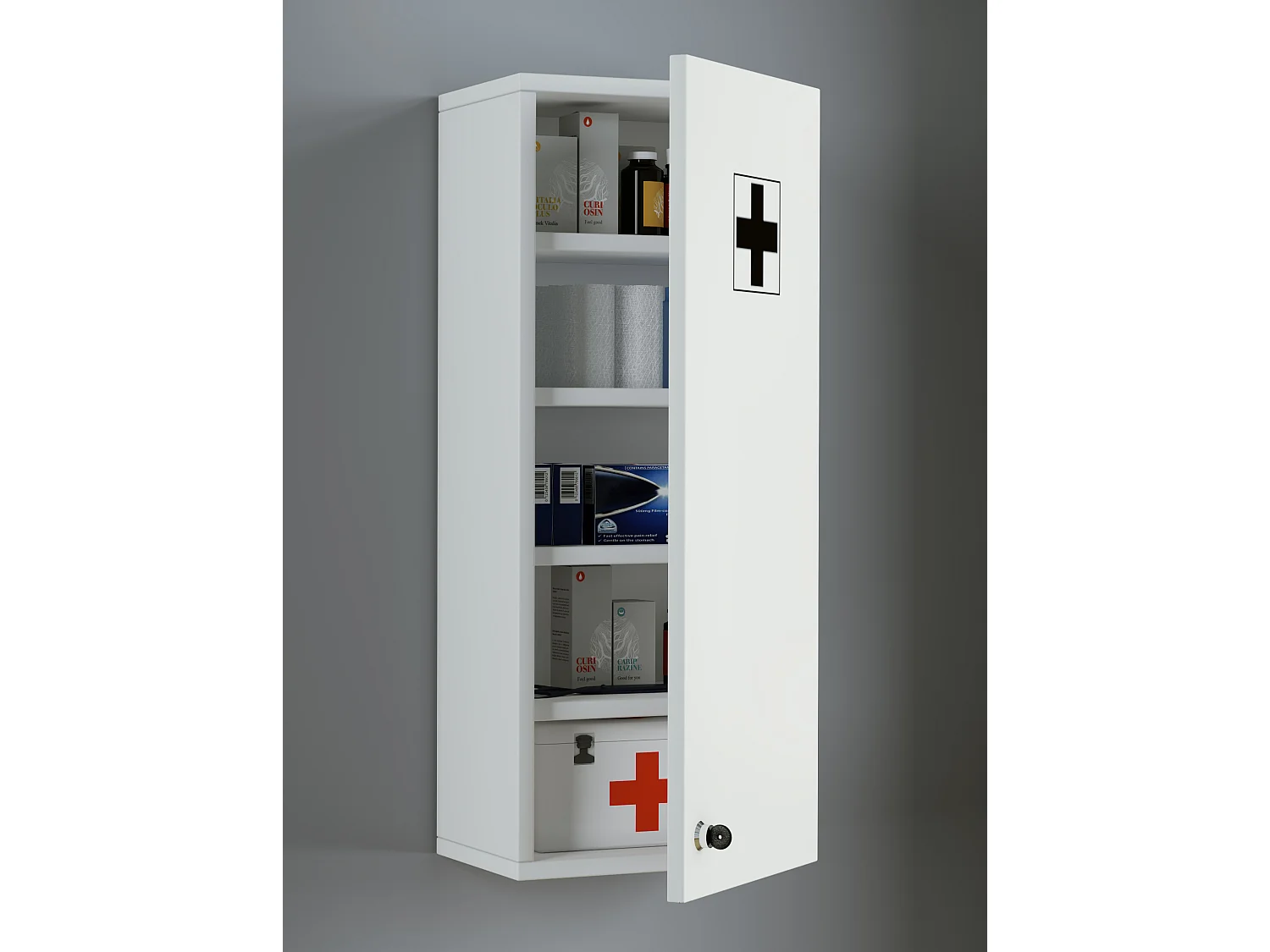 Medical cabinet Medasa White H. 70 x W. 27 x D. 19 cm