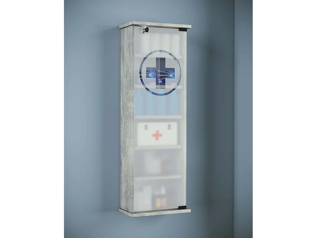 Medical cabinet Omal Concrete Optics H. 92 x W. 31 x D. 18 cm