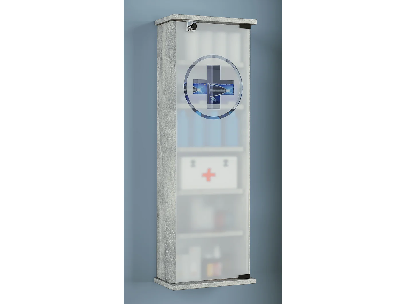 Medical cabinet Omal Concrete Optics H. 92 x W. 31 x D. 18 cm