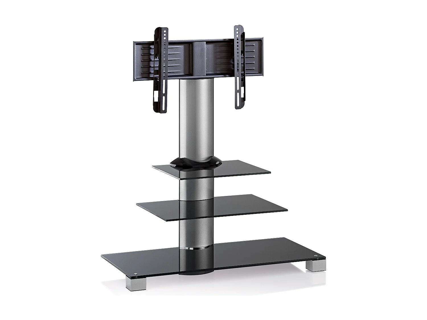 VCM Universal TV VESA Stand Stand Rack TV Alu Glas Amalo Maxi (verre noir)