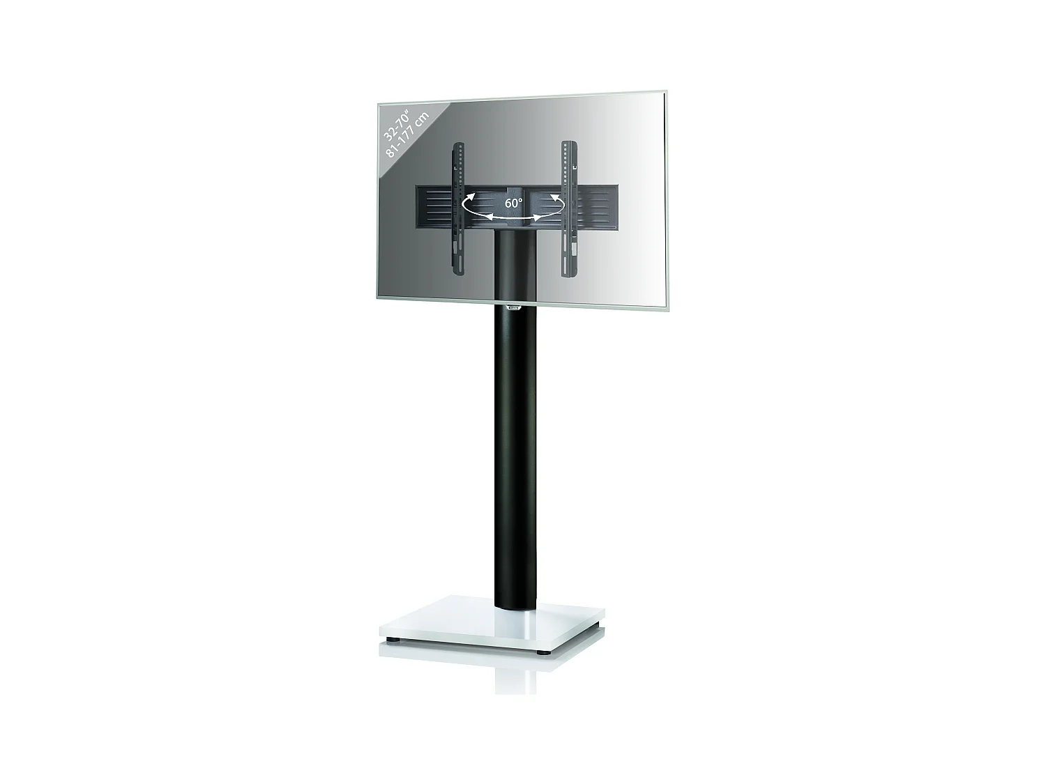 TV stand feet Onu White varnish H. 174 x W. 68 x D. 54 cm
