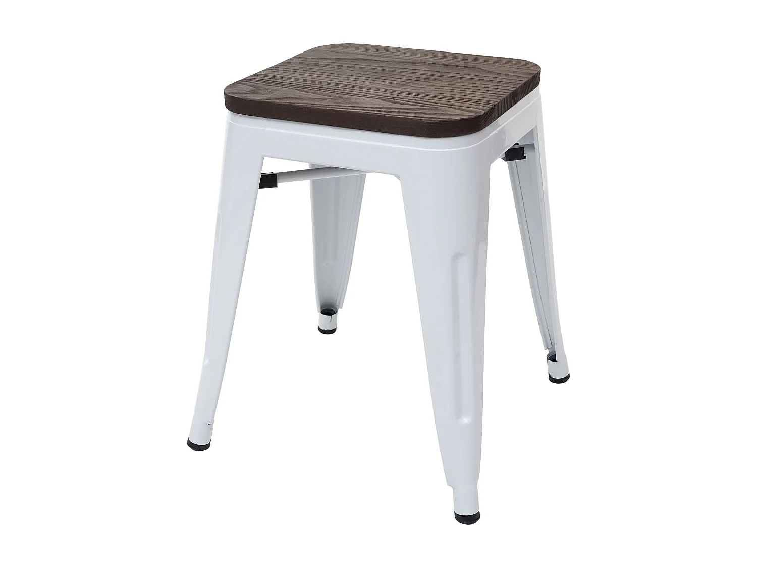 Kruk MCW-A73 (set van 2) Houten zitting,  wit
