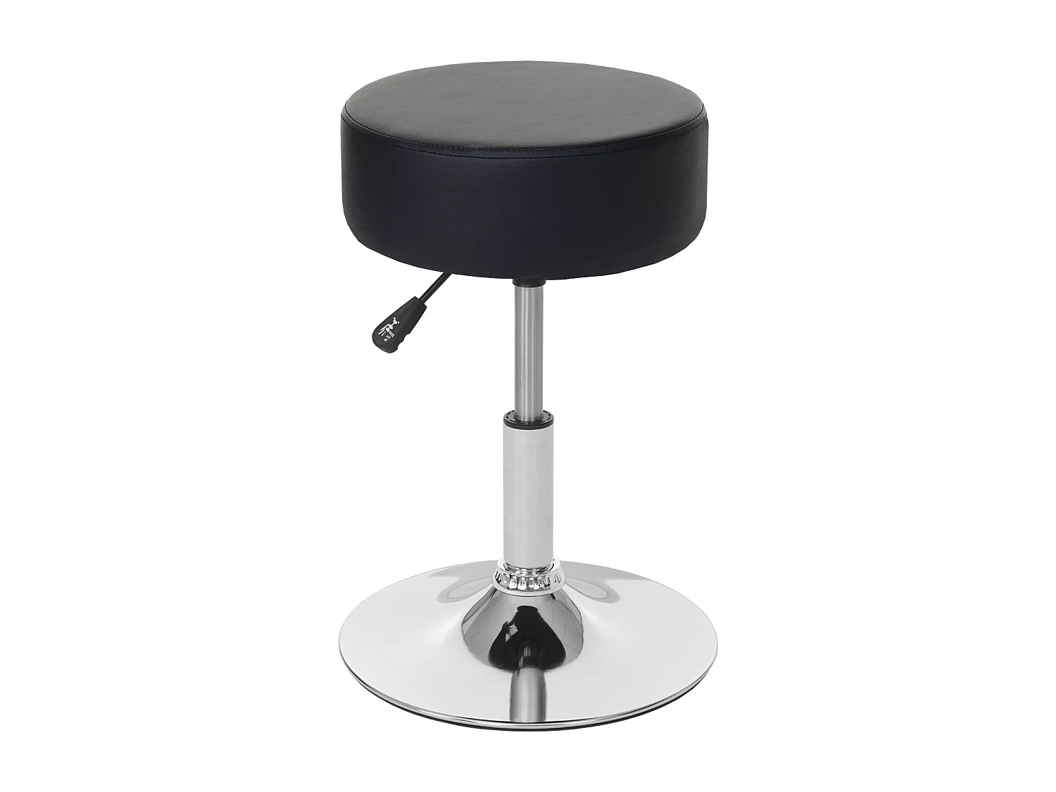 Zestaw 2 stołków MCW-C22,  imitacja skóry, czarny