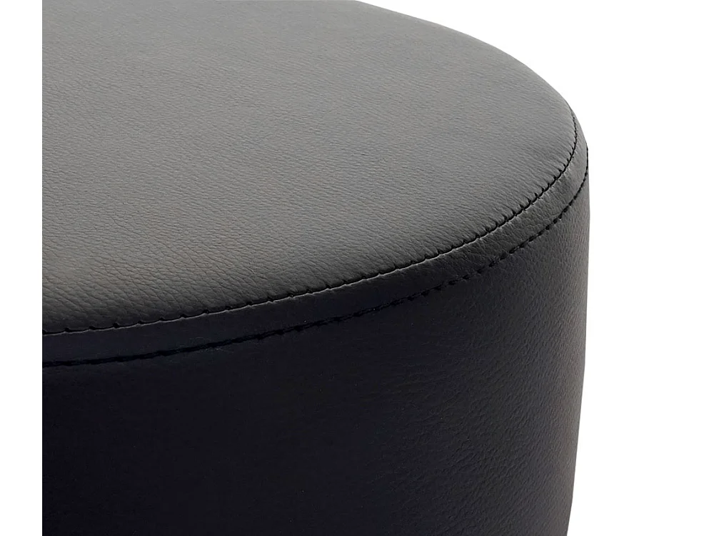 Zestaw 2 stołków MCW-C22,  imitacja skóry, czarny