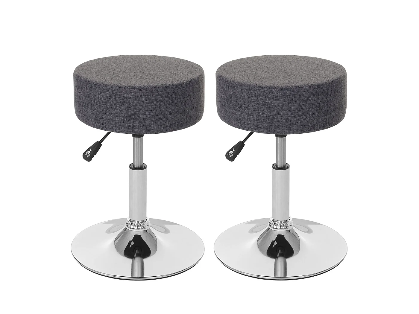 Lot de 2 tabourets MCW-C22,  gris