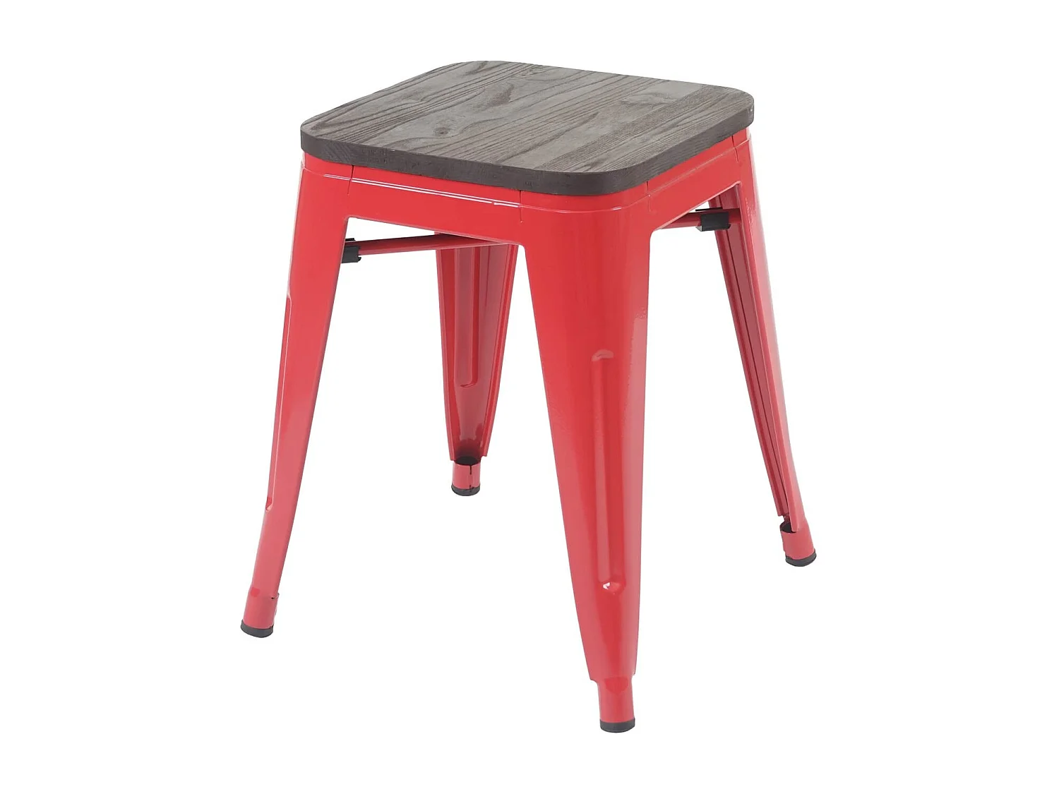 Kruk MCW-A73 (set van 2) Houten zitting,  rood