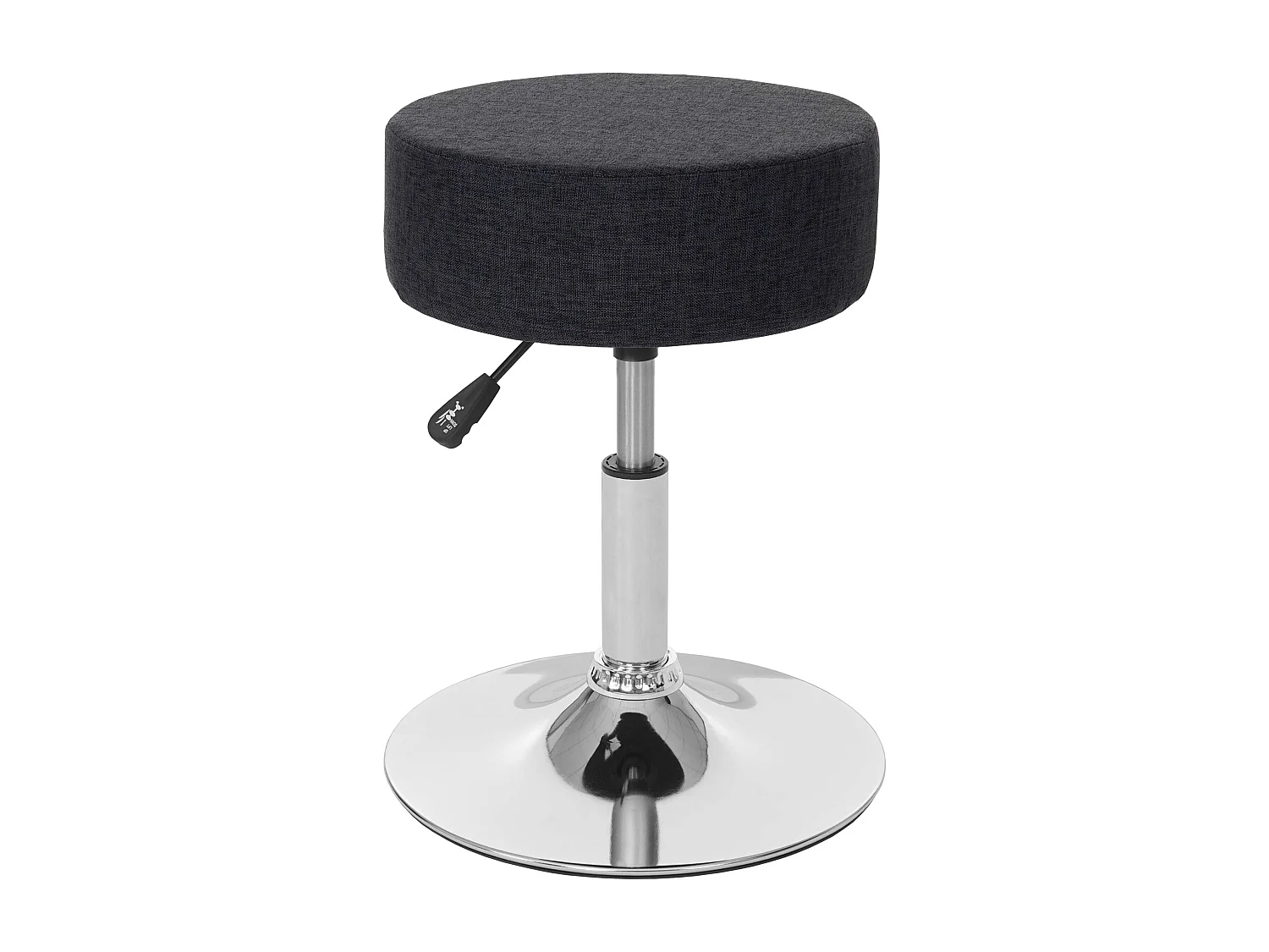 Taboret MCW-C22, stołek otomana,  tekstylny, ciemnoszary