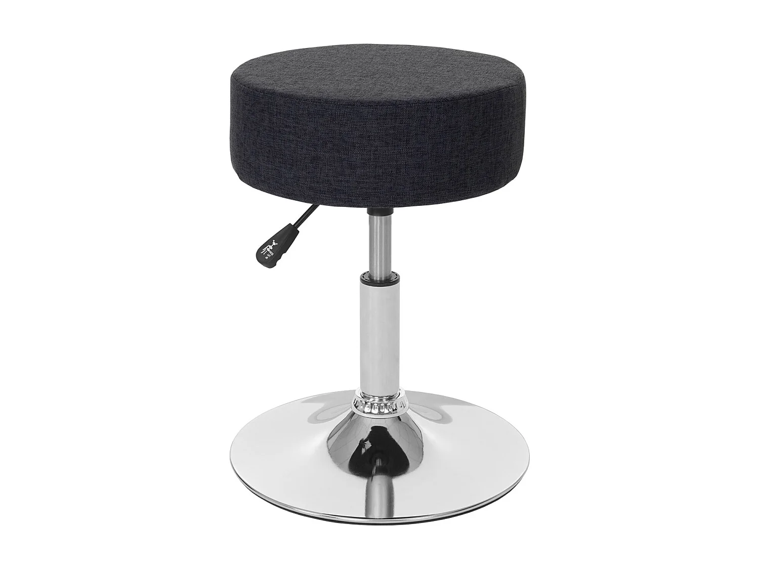 Taboret MCW-C22, stołek otomana,  tekstylny, ciemnoszary