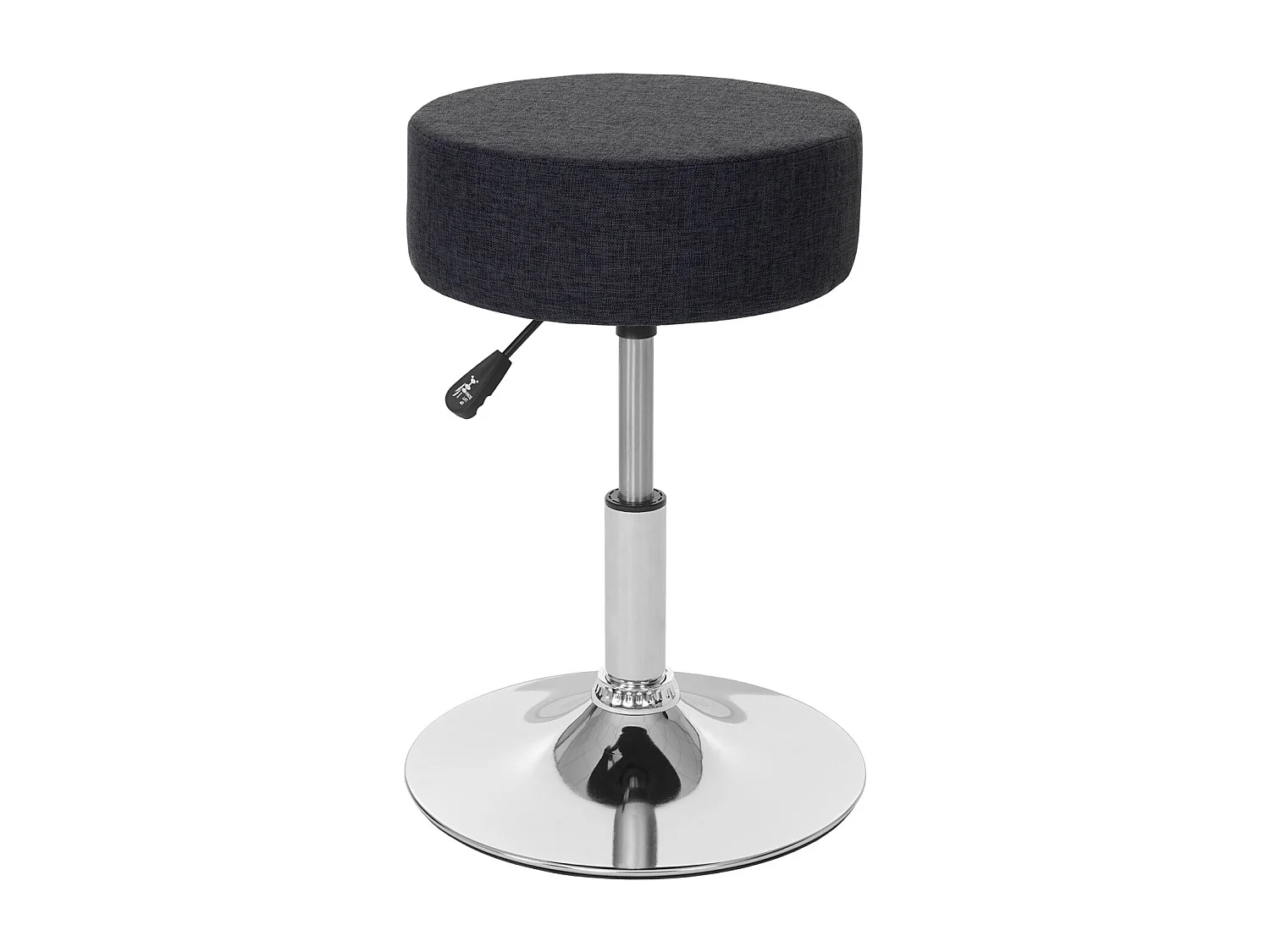 Taboret MCW-C22, stołek otomana,  tekstylny, ciemnoszary