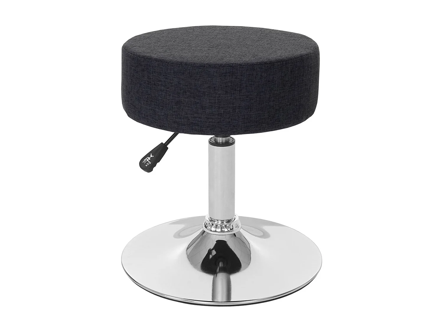 Taboret MCW-C22, stołek otomana,  tekstylny, ciemnoszary