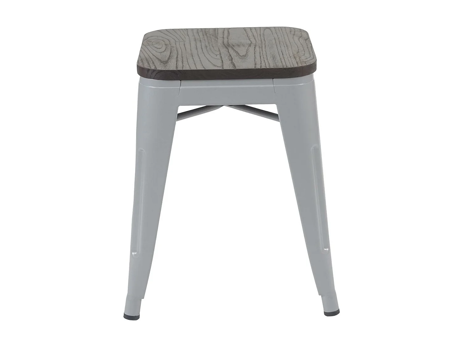 Hocker MCW-A73 (6er-Set) Holz-Sitzfläche, Grau