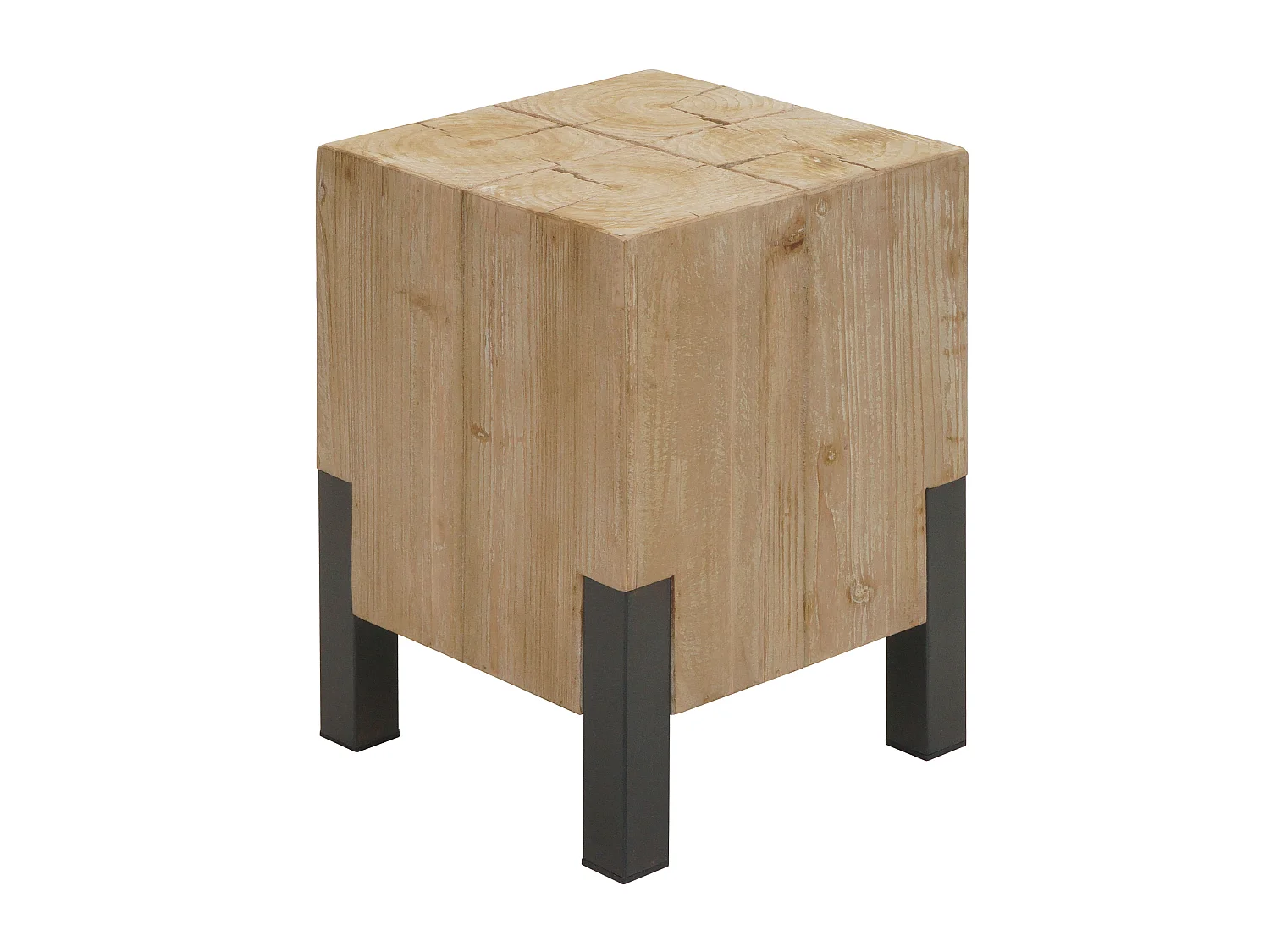 Taboret MCW-L76, stołek drewniany
